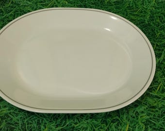 Corelle-schaal met grijze rand