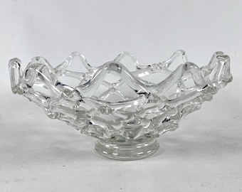 Art Deco, Barovier & Toso - Murano Intreccio glass centerpiece. 1940's Italian design vintage