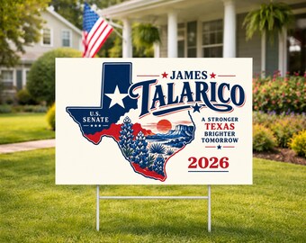 James Talarico for U.S. Senate Yard Sign, Texas Senate Campaign Sign, Vote James Talarico, Vintage Election Lawn Sign, PVC Outdoor Sign