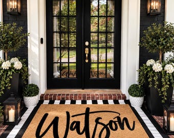 Custom Door Mat, Housewarming Gift, Personalized Gift, Welcome Door Mat, Family Last Name Doormat, Personalized Doormat, Home Gift