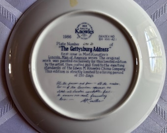 Edwin M. Knowles Fine China Lincoln Man of America Plate