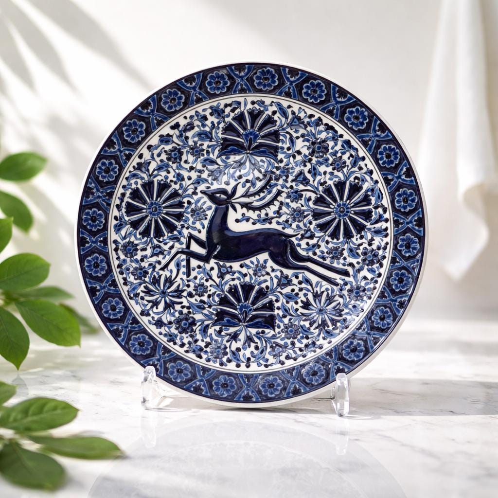 HandMade Nassos Rodos Hellaトナカイ鹿 壁掛けプレート Nassos Rodos Hellas. - Etsy