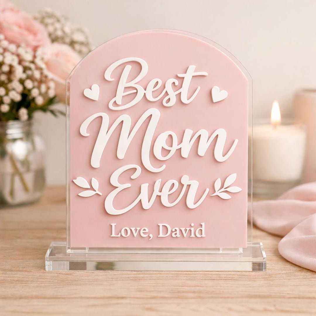 Personalized Acrylic Sign, Mom Ever Plaque, Custom Name Decor - Etsy