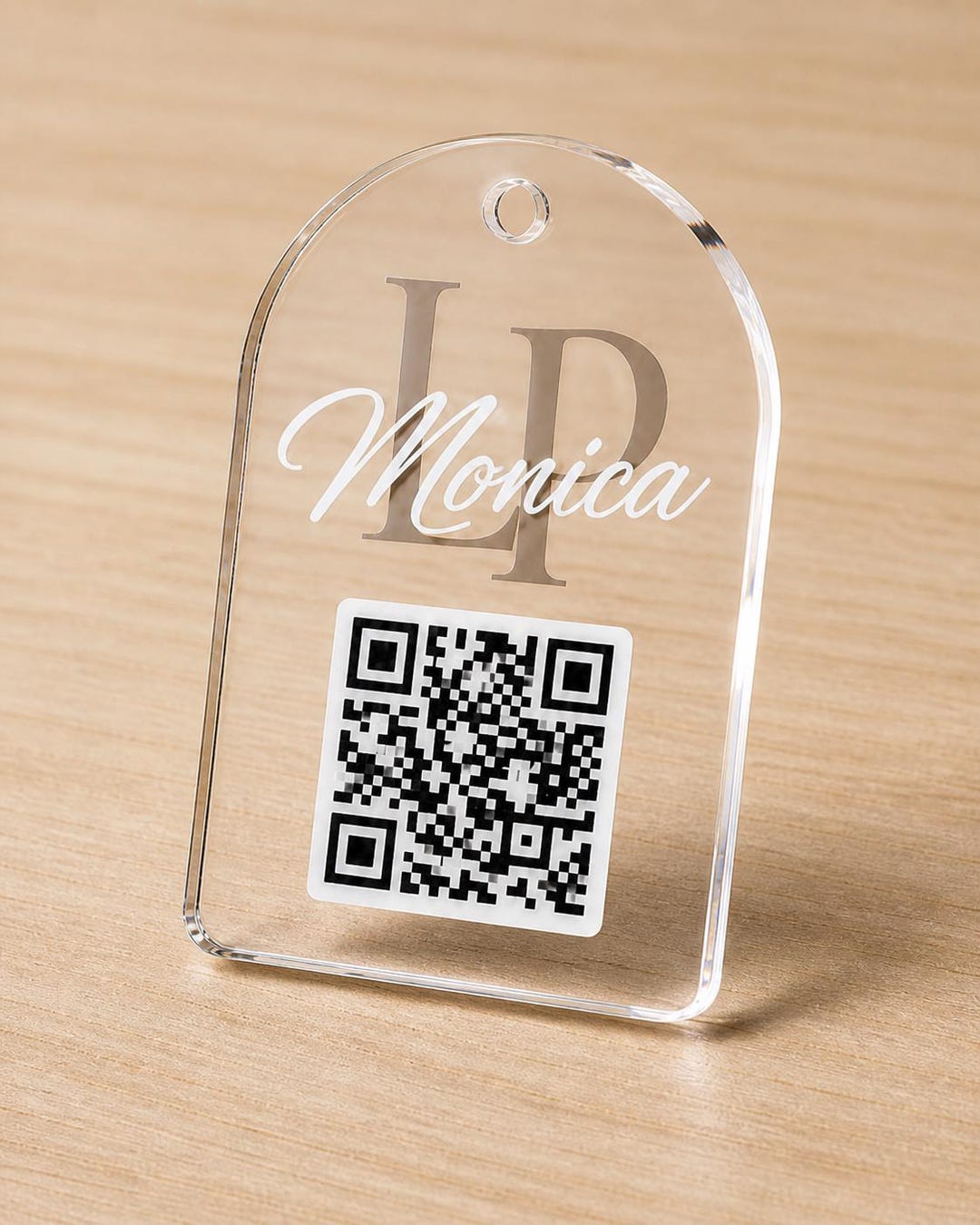 Custom QR Code Keychain – Personalized Acrylic QR Keyring for Website ...