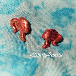 Fashion doll silhouette stud earrings clay