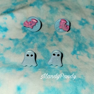 Halloween kleine Ohrringe Ohrstecker Ton Fledermäuse Geist Geister