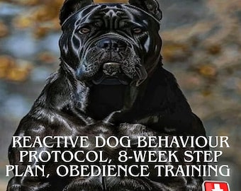 Reactive Dog Behaviour Protocol, 8-Week Step Plan, Obedience Training Workbook, Pet Manners Guide PDF