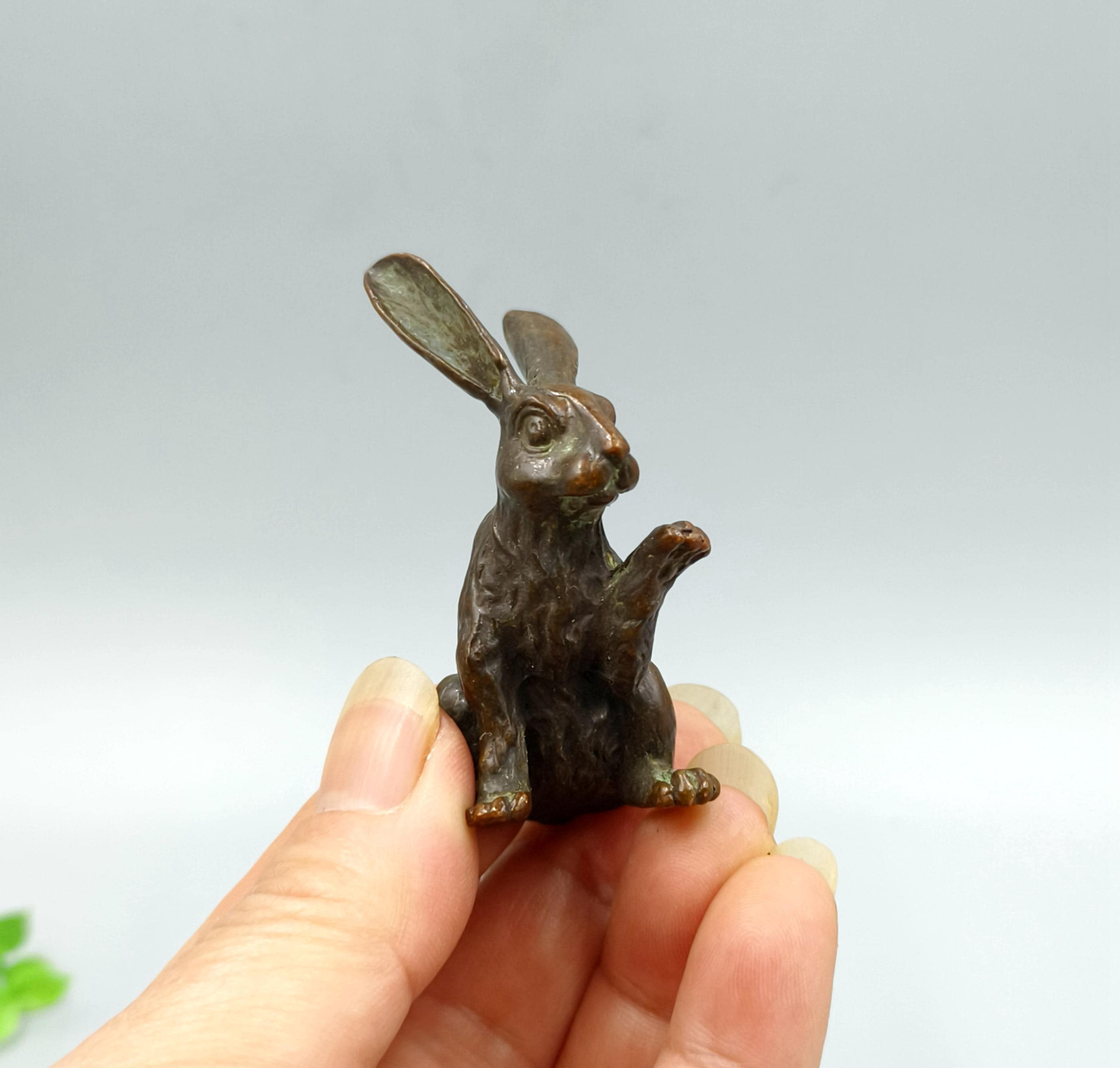 Copper The Rabbit Solid Pure Copper Vintage Rabbit Figurine, Home Desktop Decoration - Etsy