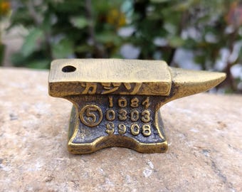Solid Brass vintage Anvil Small ornaments / Home, office, study desktop craft decoration