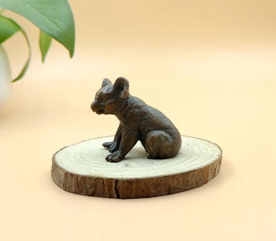 Solid Pure Copper Vintage Koala Figurine, Home Desktop Decoration