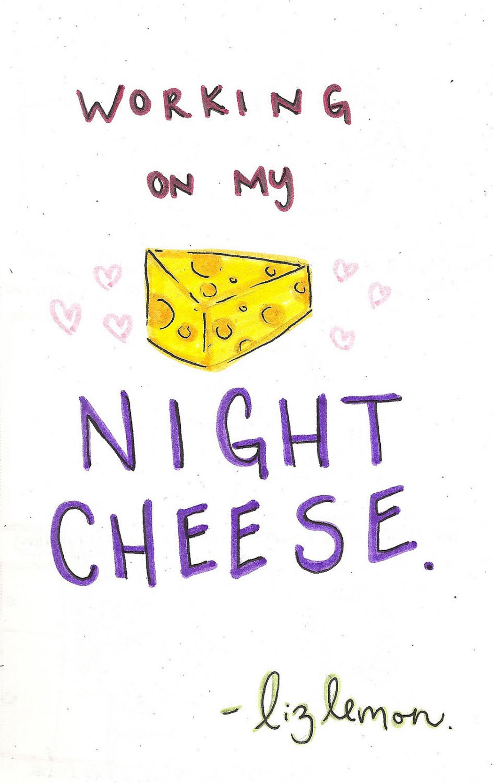 Night cheese liz lemon Etsy