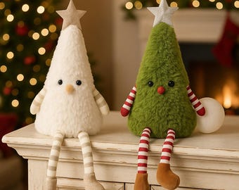 Cute Plush Christmas Tree Doll – Soft Holiday Decoration, Festive Home Ornament, Adorable Xmas Gift for Kids or Couples