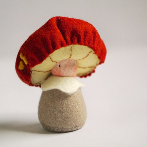 Whimsical Fely Doll Mushroom. Toadstool Soft Sculpture | Etsy