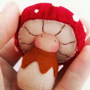 Mushroom Waldorf Felt Doll / Musca image 3