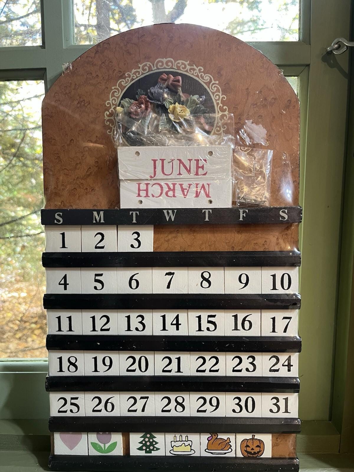 90s Wood Calendar - Etsy
