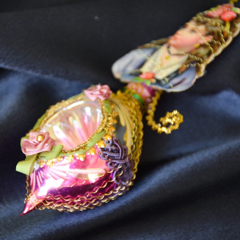 victorian christmas tree ornament victorian christmas ornament victorian bauble MISS ROSE antique christmas ornaments glass