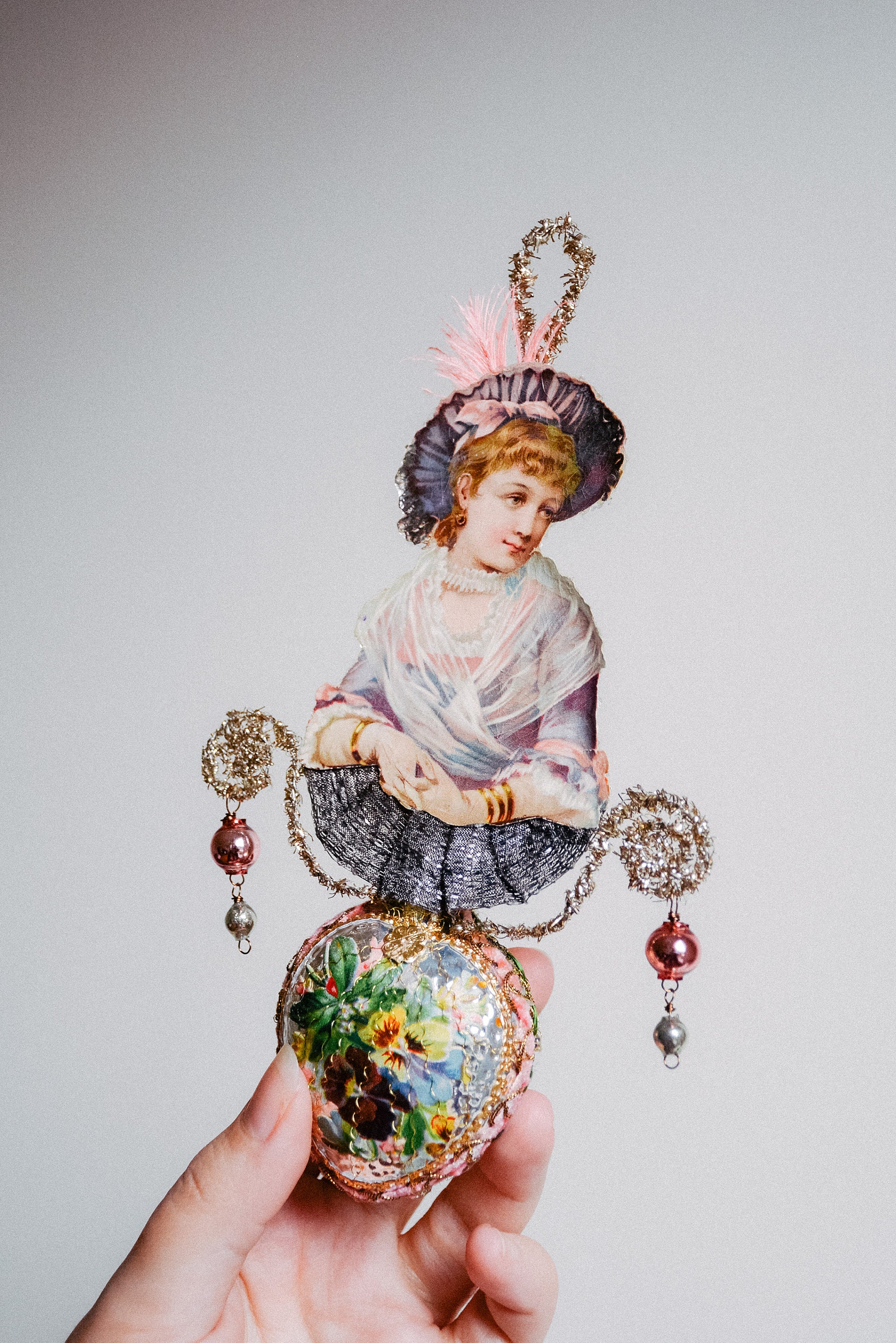Victorian Christmas Ornament, Victorian Bauble, Antique Christmas