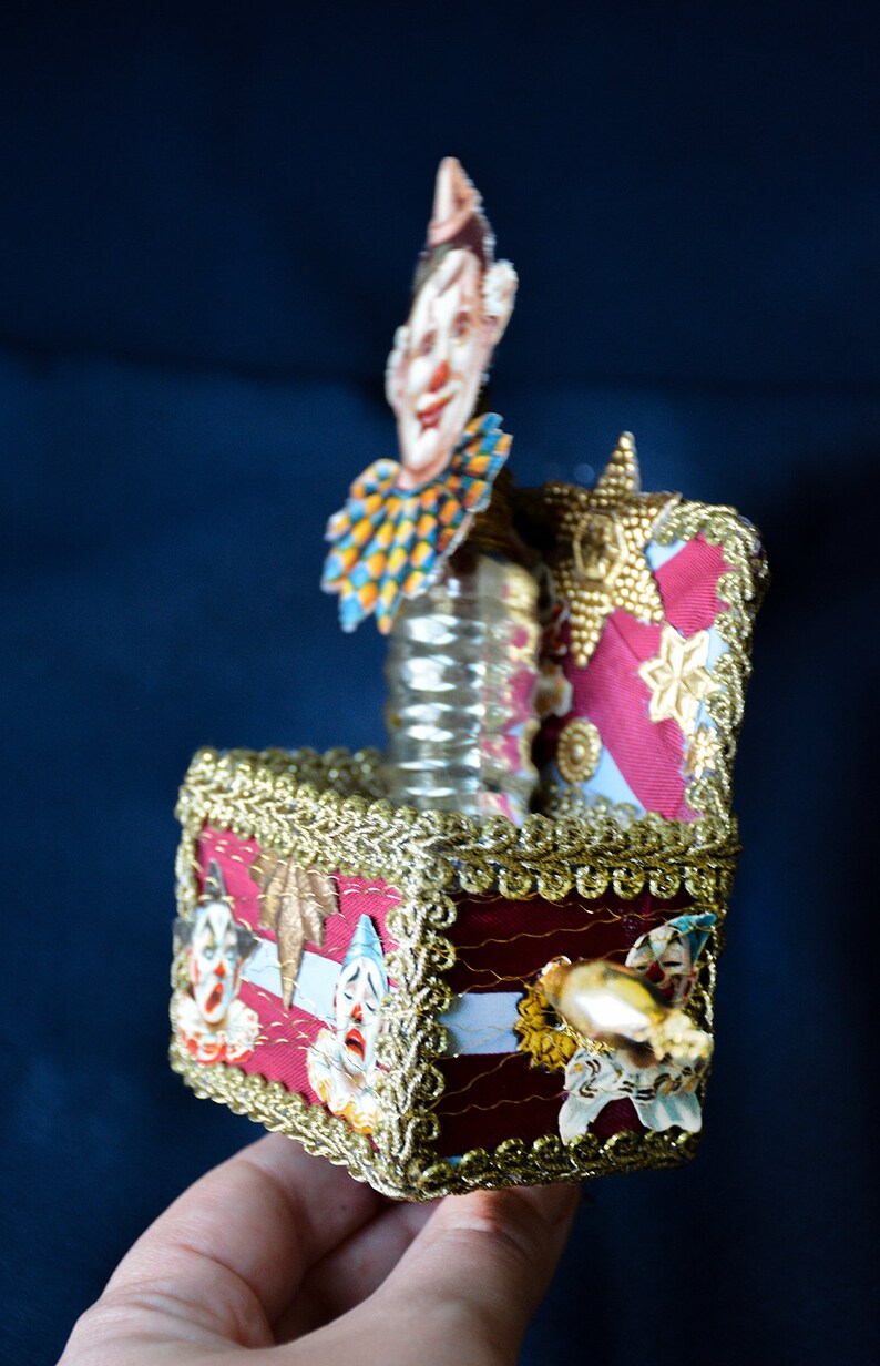 Jack in the Box Ornament Clown Ornament Circus Ornament Etsy