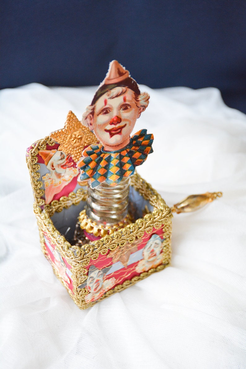 Jack in the Box Ornament Clown Ornament Circus Ornament Etsy