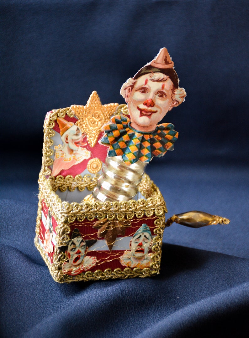 Jack in the Box Ornament Clown Ornament Circus Ornament Etsy