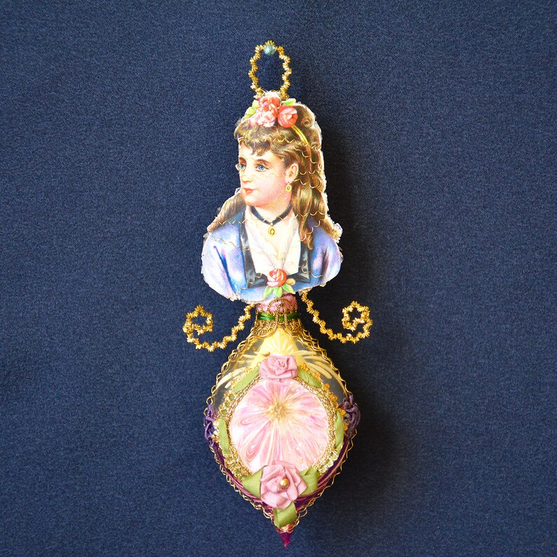 victorian christmas tree ornament victorian christmas ornament victorian bauble MISS ROSE antique christmas ornaments glass