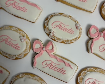Galletas de glaseado real personalizadas • Baby Shower, revelación de género