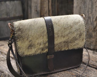 Handgefertigte Hair-on-Hide Leder Geldbörse