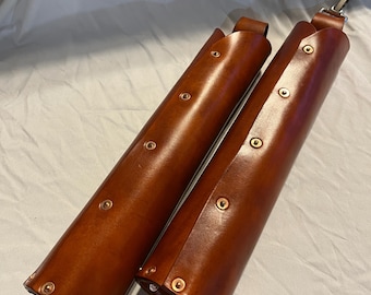 Saddle Tan Leder Schweißstab Halter