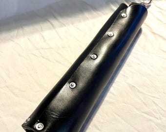 Schwarz Leder Schweißer Rute Halter