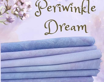Periwinkle Dream Hand dyed fabric 28/32 counts,  cross stitch needlework fabric
