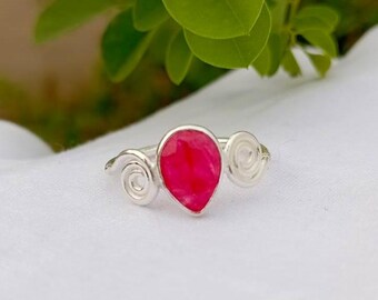 Handmade Ruby Sterling Silver Ring