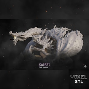 Kaisel STL | Solo Leveling 3D Printable Dragon | Shadow Beast Digital Sculpture
