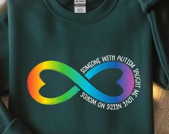Autism Awareness DTF Transfer, Rainbow Infinity Symbol, Ready to Press