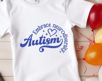 Autism Acceptance DTF Transfer, Neurodiversity Pride Design, Ready to Press
