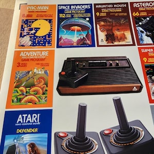 Borderless Retro Atari Game Stickers – 80s Video Game Art, Glossy Vinyl bild 2