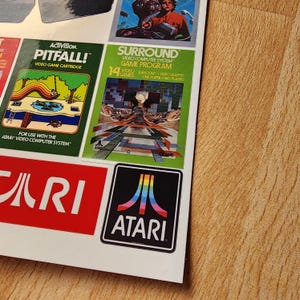 Borderless Retro Atari Game Stickers – 80s Video Game Art, Glossy Vinyl bild 5