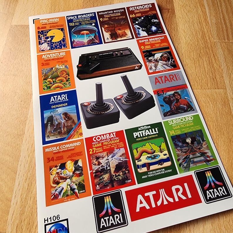 Borderless Retro Atari Game Stickers – 80s Video Game Art, Glossy Vinyl bild 4