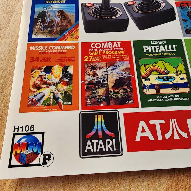 Borderless Retro Atari Game Stickers – 80s Video Game Art, Glossy Vinyl bild 6