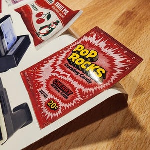 Borderless 80s Nostalgia Sticker Sheet – Retro Toys, Snacks & Childhood Favorites, Glossy Vinyl image 5