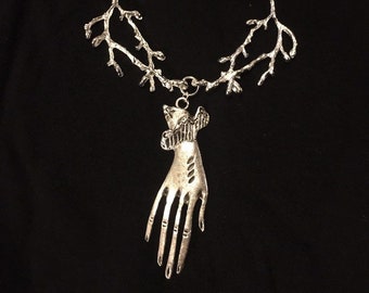 Long Hand in the Branches Necklace