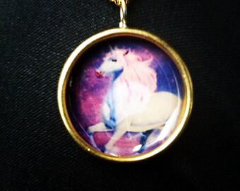 Pink Unicorn Necklace