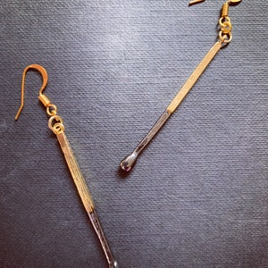 Burnt Match Stick Earrings