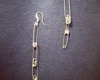 Hanging Saftey Pin Earrings