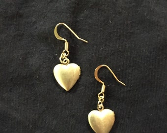Small Locket Heart Earrings