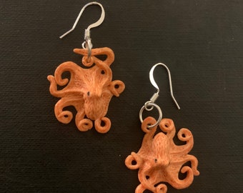 3D Octopus Earrings