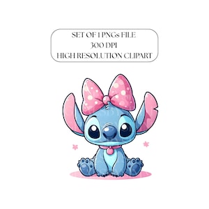 stitch png & jpg file, adorable clipart ,instant digital download