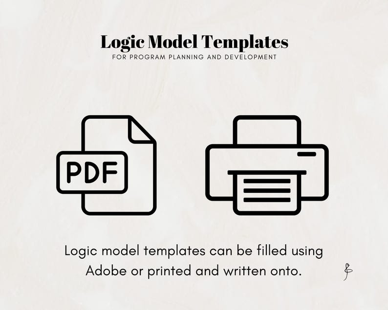 Connect Goals to Impact – Editable Logic Model Template for Nonprofit ...