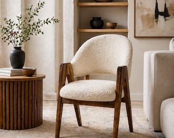 Juego moderno de sillas decorativas Bouclé de 2 o 4