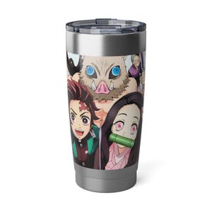 Demon Slayer Chibi Characters Tumbler | Anime 20oz Travel Cup