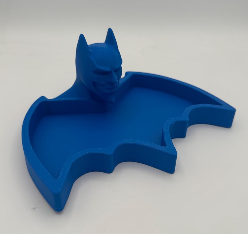 Batman Inspired Trinket Tray / Superhero Decor / Comic Book Fan Gift / 3D Printed / Nerd Room Decor image 6